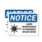 Signmission Radiation & Laser Sign, 7 in H x 10 in W, Plastic, Rectangle OS-2PACK-NS-P-710-L-15880 - alternate 1